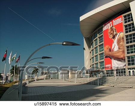 Stock Photography -  Miami, FL, Florida, downtown, American Airlines Arena, basketball stadium. Fotosearch