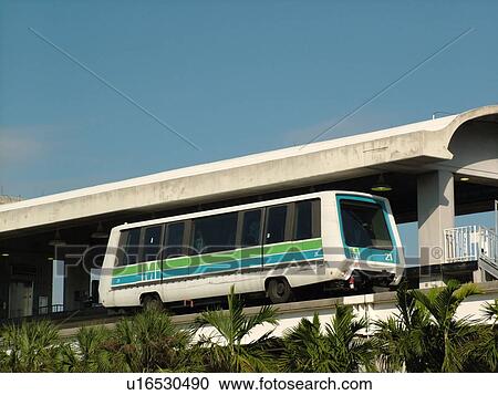 Miami, FL, Florida, downtown, Metromover, driver-less-shuttle, elevated train View Large Photo Image Stock Image - Miami, FL, Florida, downtown, Metromover, driver-less-shuttle, elevated train. Fotosearch