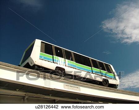 Miami, FL, Florida, downtown, Metromover, driver-less-shuttle, elevated train View Large Photo Image Stock Image - Miami, FL, Florida, downtown, Metromover, driver-less-shuttle, elevated train. Fotosearch