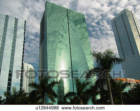 Miami, FL, Florida, downtown, Financial District, Brickell Avenue, high-rises, skyline View Large Photo Image Stock Photo - Miami, FL, Florida, downtown, Financial District, Brickell Avenue, high-rises, skyline. Fotosearch