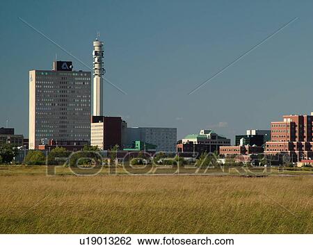 Stock Image -  Moncton, Canada, New Brunswick, skyline. Fotosearch