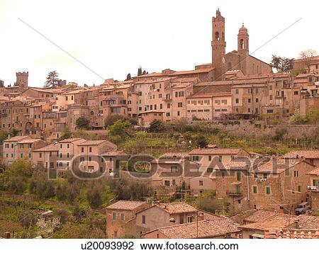 Montalcino, Tuscany, Italy, Toscana, Europe, View of the medieval hill town of Montalcino in Tuscany. View Large Photo Image Stock Image - Montalcino, Tuscany, Italy, Toscana, Europe, View of the medieval hill town of Montalcino in Tuscany.. Fotosearch