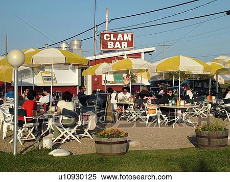 Montauk Beach, NY, New York, Long Island, Clam Bar, outdoor restaurant, cafT View Large Photo Image Stock Photography - Montauk Beach, NY, New York, Long Island, Clam Bar, outdoor restaurant, cafT. Fotosearch