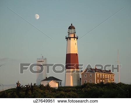 Montauk, NY, New York, Long Island, Atlantic Ocean, Montauk Point Lighthouse ca. 1796 View Large Photo Image Stock Image - Montauk, NY, New York, Long Island, Atlantic Ocean, Montauk Point Lighthouse ca. 1796. Fotosearch