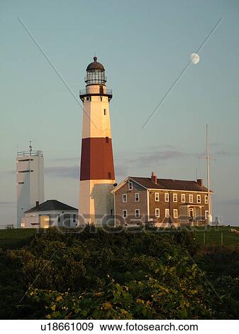 Montauk, NY, New York, Long Island, Atlantic Ocean, Montauk Point Lighthouse ca. 1796 View Large Photo Image Stock Photo - Montauk, NY, New York, Long Island, Atlantic Ocean, Montauk Point Lighthouse ca. 1796. Fotosearch