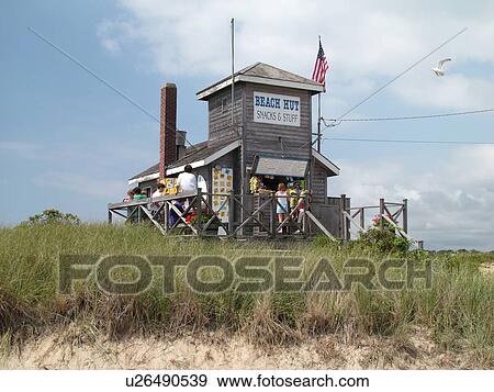 Montauk, NY, New York, Long Island, Atlantic Ocean, Beach Hut View Large Photo Image Stock Photo - Montauk, NY, New York, Long Island, Atlantic Ocean, Beach Hut. Fotosearch