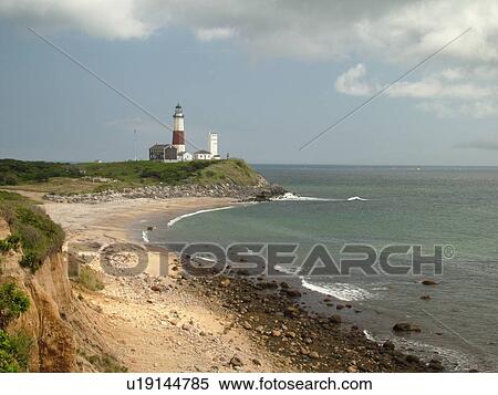 Montauk, NY, New York, Long Island, Atlantic Ocean, Montauk Point Lighthouse ca. 1796 View Large Photo Image Stock Photography - Montauk, NY, New York, Long Island, Atlantic Ocean, Montauk Point Lighthouse ca. 1796. Fotosearch