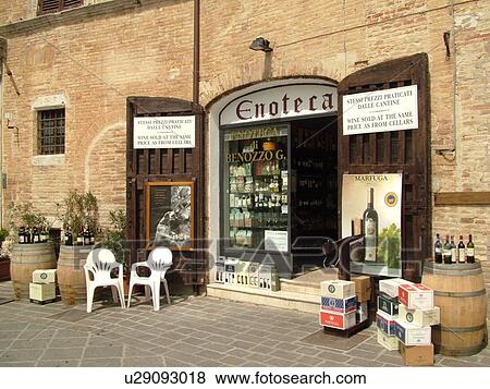Montefalco, Umbria, Italy, Europe, Sagrantino Wine Shop in the piazza in downtown Montefalco. View Large Photo Image Stock Photo - Montefalco, Umbria, Italy, Europe, Sagrantino Wine Shop in the piazza in downtown Montefalco.. Fotosearch