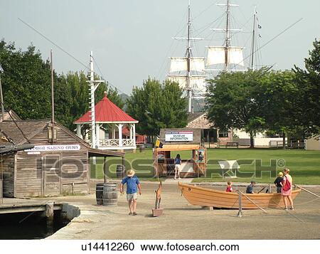 Stock Image -  Mystic, CT, Connecticut, Atlantic Ocean, Mystic Seaport. Fotosearch