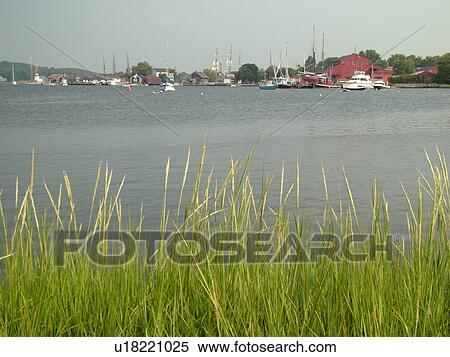 Mystic, CT, Connecticut, Atlantic Ocean, Mystic Seaport View Large Photo Image Stock Photography - Mystic, CT, Connecticut, Atlantic Ocean, Mystic Seaport. Fotosearch