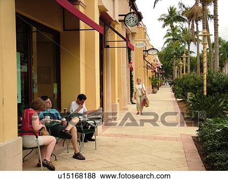 Naples, FL, Florida, Fifth Avenue Shopping Area, outdoor cafT View Large Photo Image Stock Photo - Naples, FL, Florida, Fifth Avenue Shopping Area, outdoor cafT. Fotosearch