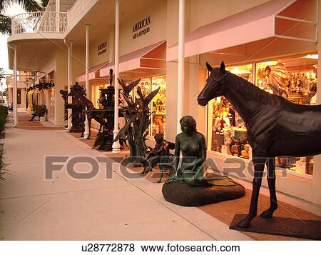 Naples, FL, Florida, Fifth Avenue Shopping Area View Large Photo Image Stock Photo - Naples, FL, Florida, Fifth Avenue Shopping Area. Fotosearch