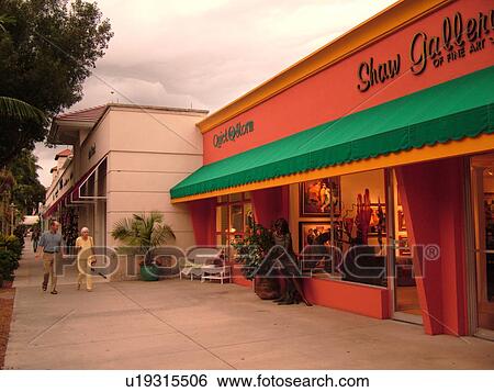 Naples, FL, Florida, Fifth Avenue Shopping Area, art gallery View Large Photo Image Stock Photograph - Naples, FL, Florida, Fifth Avenue Shopping Area, art gallery. Fotosearch
