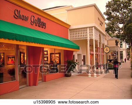 Naples, FL, Florida, Fifth Avenue Shopping Area, art gallery View Large Photo Image Stock Photography - Naples, FL, Florida, Fifth Avenue Shopping Area, art gallery. Fotosearch