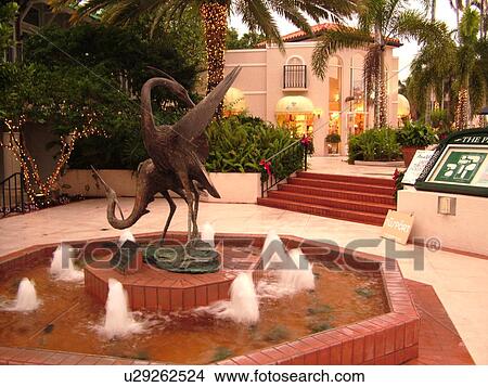 Naples, FL, Florida, Third Street South Shopping Area, Historic Old Naples, fountain View Large Photo Image Picture - Naples, FL, Florida, Third Street South Shopping Area, Historic Old Naples, fountain. Fotosearch