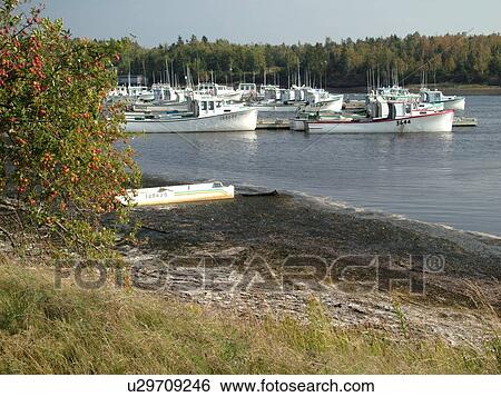 Stock Photograph -  New Brunswick, Canada, Kouchibouguac, Acadian Coastal Drive, Kouchibouguac National Park of Canada, Black River, fishing village. Fotosearch