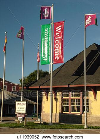 Stock Image -  New Brunswick, Canada, St. Stephens, Welcome Center. Fotosearch