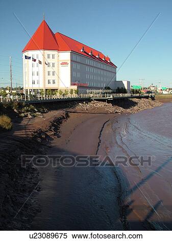 New Brunswick, Moncton, Canada, Petitcodiac River, Tidal Bore, Chateau Moncton Hotel and Suites View Large Photo Image Stock Photography - New Brunswick, Moncton, Canada, Petitcodiac River, Tidal Bore, Chateau Moncton Hotel and Suites. Fotosearch