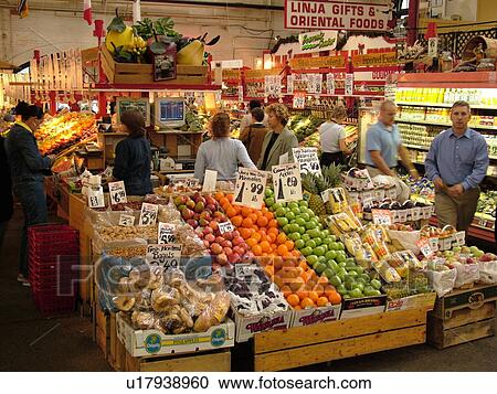 Stock Image -  New Brunswick, Saint John, Canada, City Market, interior. Fotosearch
