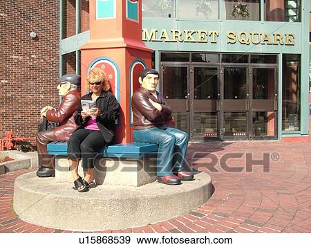 New Brunswick, Saint John, Canada, Statue outside Market Square in downtown St. John View Large Photo Image Stock Photo - New Brunswick, Saint John, Canada, Statue outside Market Square in downtown St. John. Fotosearch