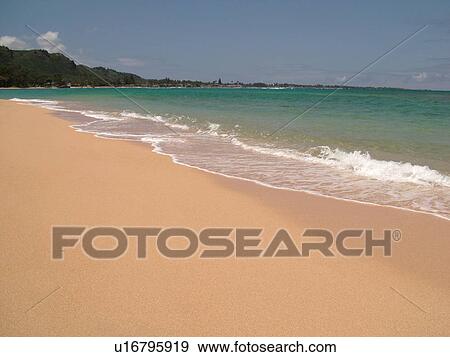 Oahu, HI, Hawaii, North Shore, Northern Coast Beach View Large Photo Image Stock Photo - Oahu, HI, Hawaii, North Shore, Northern Coast Beach. Fotosearch