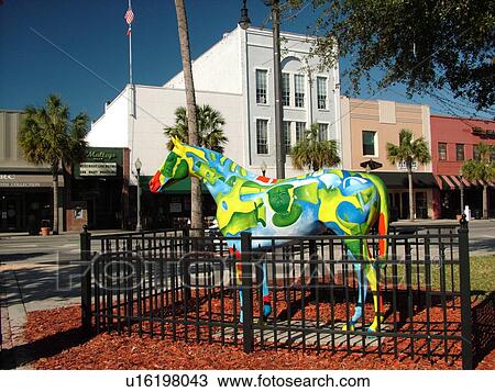 Ocala, FL, Florida, downtown, horse statue display View Large Photo Image Stock Image - Ocala, FL, Florida, downtown, horse statue display. Fotosearch