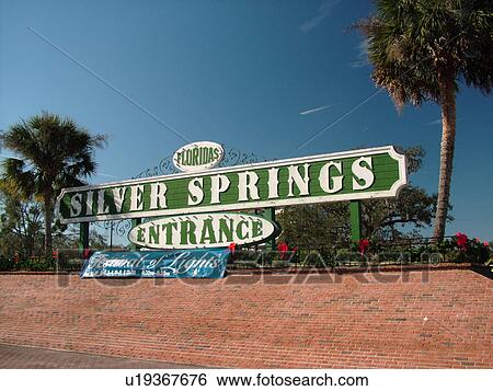 Stock Photograph -  Ocala, FL, Florida, Florida's Silver Springs, entrance. Fotosearch