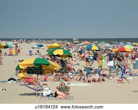 Picture -  Ocean City, NJ, New Jersey, Atlantic Ocean, shore, beach. Fotosearch