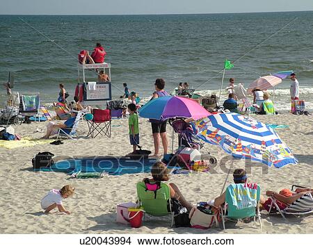 Ocean City, NJ, New Jersey, Atlantic Ocean, shore, beach View Large Photo Image Picture - Ocean City, NJ, New Jersey, Atlantic Ocean, shore, beach. Fotosearch