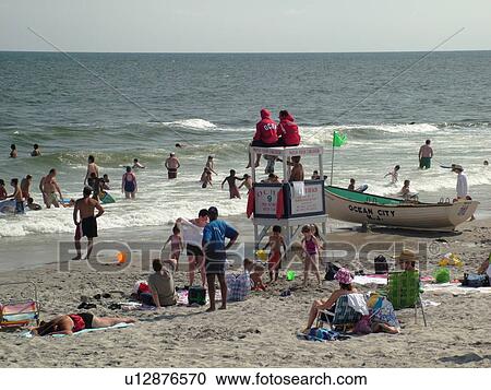 Ocean City, NJ, New Jersey, Atlantic Ocean, shore, beach View Large Photo Image Stock Image - Ocean City, NJ, New Jersey, Atlantic Ocean, shore, beach. Fotosearch