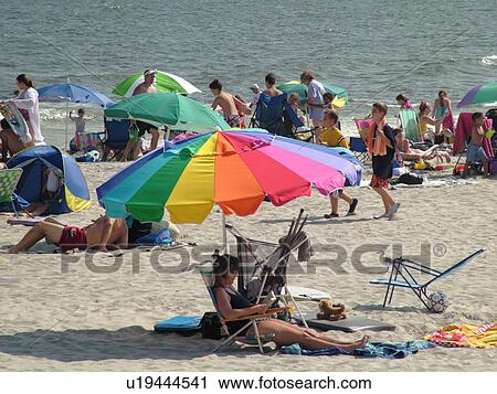 Stock Image -  Ocean City, NJ, New Jersey, Atlantic Ocean, shore, beach. Fotosearch