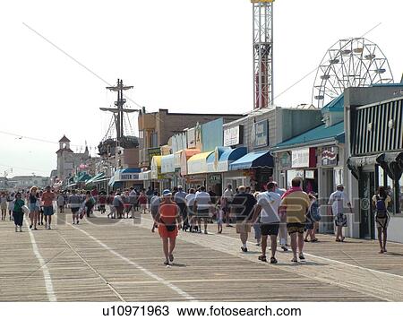 Ocean City, NJ, New Jersey, Boardwalk View Large Photo Image Stock Image - Ocean City, NJ, New Jersey, Boardwalk. Fotosearch