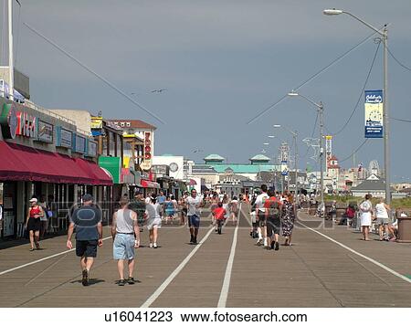 Ocean City, NJ, New Jersey, Boardwalk View Large Photo Image Stock Image - Ocean City, NJ, New Jersey, Boardwalk. Fotosearch