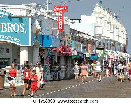 Ocean City, NJ, New Jersey, Boardwalk View Large Photo Image Stock Photo - Ocean City, NJ, New Jersey, Boardwalk. Fotosearch