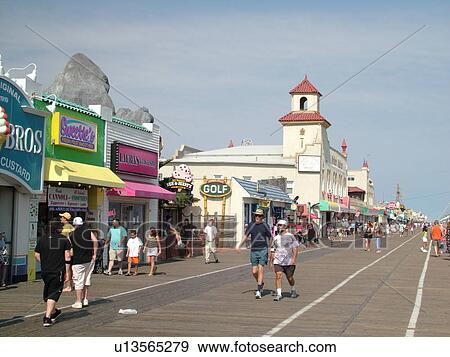 Ocean City, NJ, New Jersey, Boardwalk View Large Photo Image Stock Photo - Ocean City, NJ, New Jersey, Boardwalk. Fotosearch