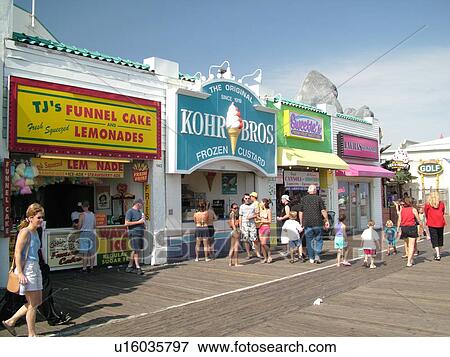 Ocean City, NJ, New Jersey, Boardwalk View Large Photo Image Stock Photo - Ocean City, NJ, New Jersey, Boardwalk. Fotosearch