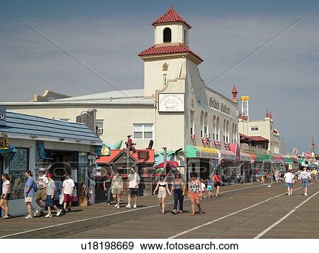 Ocean City, NJ, New Jersey, Boardwalk View Large Photo Image Stock Photo - Ocean City, NJ, New Jersey, Boardwalk. Fotosearch