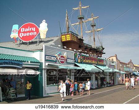 Ocean City, NJ, New Jersey, Boardwalk View Large Photo Image Stock Photo - Ocean City, NJ, New Jersey, Boardwalk. Fotosearch
