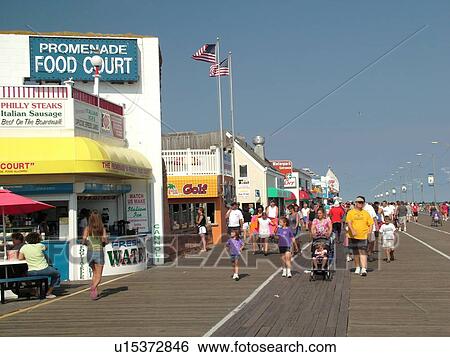 Stock Photograph -  Ocean City, NJ, New Jersey, Boardwalk. Fotosearch