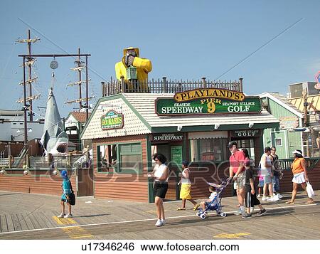 Ocean City, NJ, New Jersey, Boardwalk View Large Photo Image Stock Photograph - Ocean City, NJ, New Jersey, Boardwalk. Fotosearch