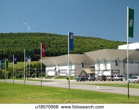 Stock Photo -  Oneonta, NY, New York, National Soccer Hall of Fame. Fotosearch