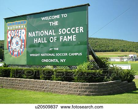 Stock Photo -  Oneonta, NY, New York, National Soccer Hall of Fame. Fotosearch