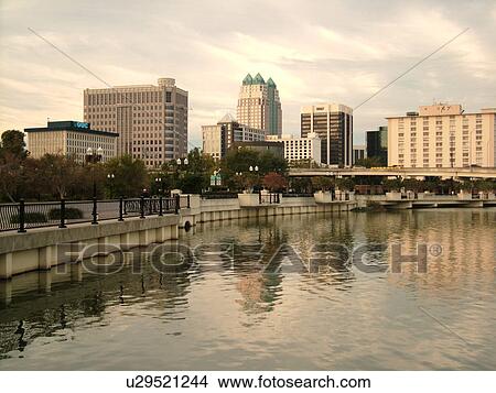 Orlando, FL, Florida, Downtown skyline, Lake Lucerne View Large Photo Image Picture - Orlando, FL, Florida, Downtown skyline, Lake Lucerne. Fotosearch