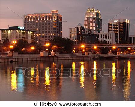 Orlando, FL, Florida, Downtown skyline, Lake Lucerne, evening View Large Photo Image Stock Image - Orlando, FL, Florida, Downtown skyline, Lake Lucerne, evening. Fotosearch