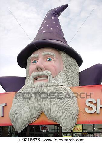 Orlando, FL, Florida, Kissimmee, gift shop, Disney souvenirs, giant wizard View Large Photo Image Stock Photograph - Orlando, FL, Florida, Kissimmee, gift shop, Disney souvenirs, giant wizard. Fotosearch
