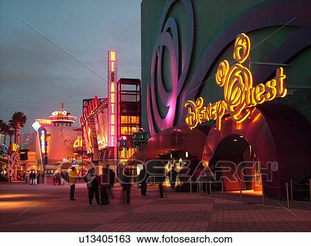 Orlando, FL, Florida, Lake Buena Vista, Walt Disney World, Downtown Disney Westside, Disney Quest, evening View Large Photo Image Stock Image - Orlando, FL, Florida, Lake Buena Vista, Walt Disney World, Downtown Disney Westside, Disney Quest, evening. Fotosearch