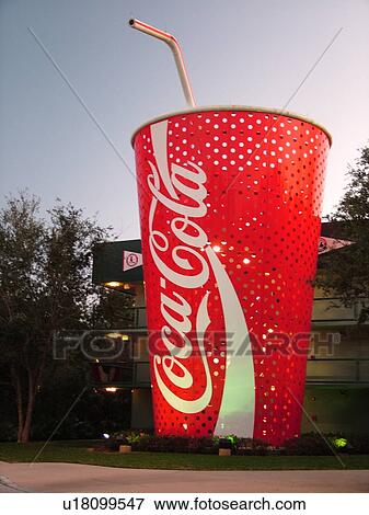 Orlando, FL, Florida, Lake Buena Vista, Disney's All-Star Sports Resort, evening, giant red cup of coca-cola View Large Photo Image Stock Photo - Orlando, FL, Florida, Lake Buena Vista, Disney's All-Star Sports Resort, evening, giant red cup of coca-cola. Fotosearch