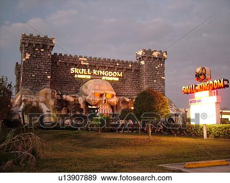Orlando, FL, Florida, Skull Kingdom, a haunted castle attraction View Large Photo Image Stock Photo - Orlando, FL, Florida, Skull Kingdom, a haunted castle attraction. Fotosearch