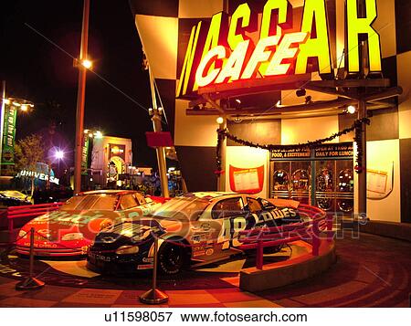 Orlando, FL, Florida, Universal Orlando Resort, NASCAR CafT, evening View Large Photo Image Stock Photo - Orlando, FL, Florida, Universal Orlando Resort, NASCAR CafT, evening. Fotosearch