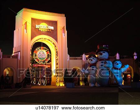 Stock Photo -  Orlando, FL, Florida, Universal Orlando Resort, Universal Studios, evening. Fotosearch